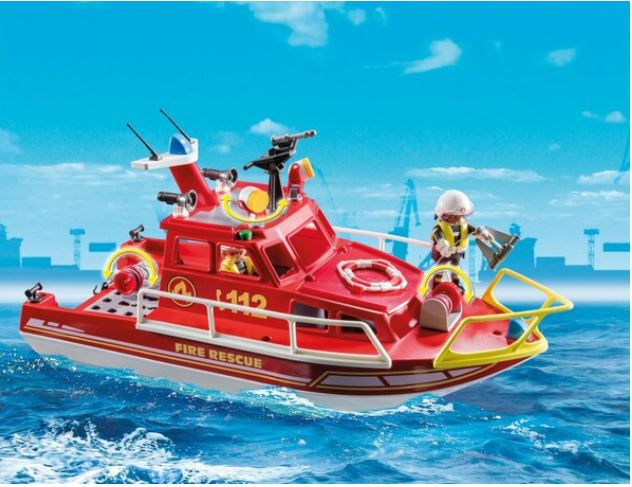 PLAYMOBIL ACTION HEROES BATEAU DE SAUVETAGE ET POMPIERS 71597 PLAYMOBIL Action Heroes